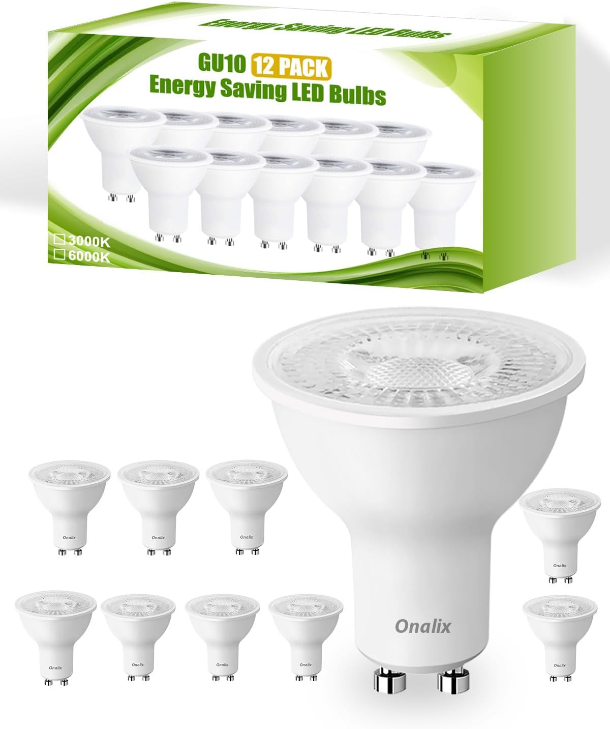 Gu10 Led-lampe – 12er-pack – 5 W Kaltweiß – 550 Lm, Nicht Dimmbar – Wohnzimmer, Küche, Büro