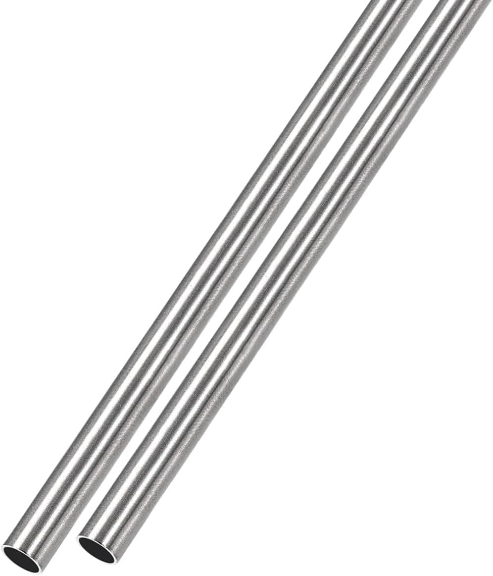 Edelstahlrohr – 2 Stück – Edelstahl 304 – Gerade, Nahtlos – Für Möbel Und Heimwerkerbedarf – 6 Mm X 250 Mm