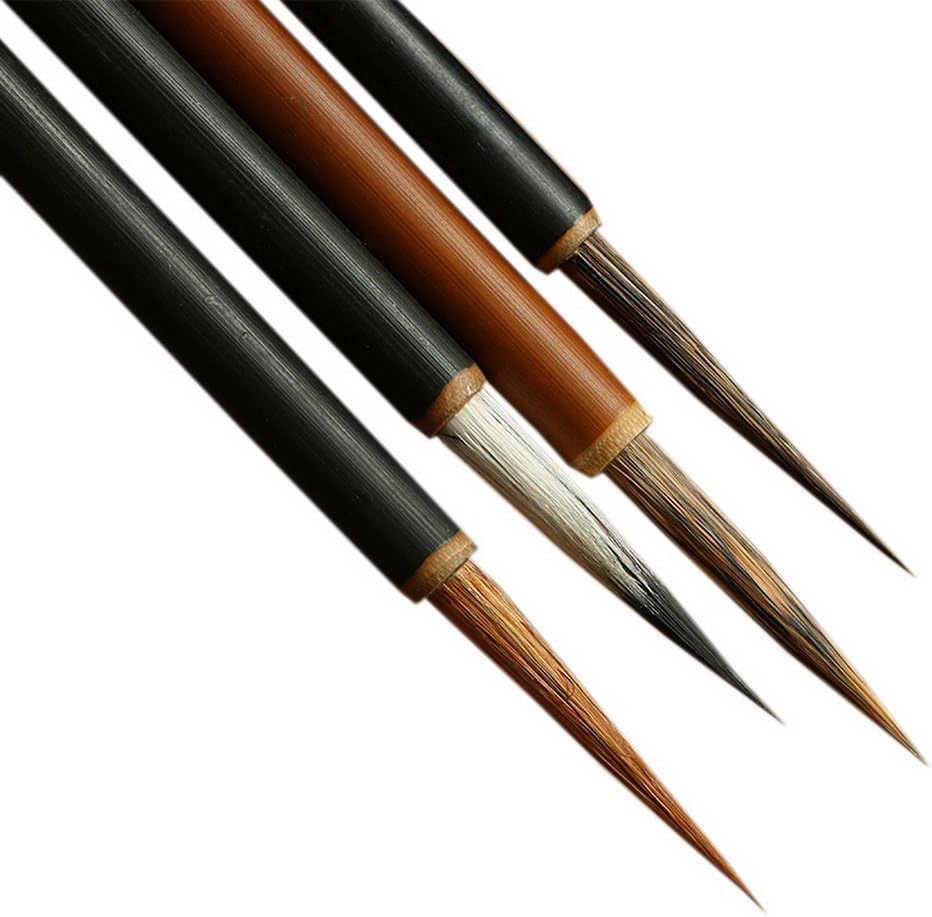 Chinesische Malpinsel – 4er-set – Bambus- Und Synthetikborsten – Blumen- Und Vogelmalerei – 22 Cm