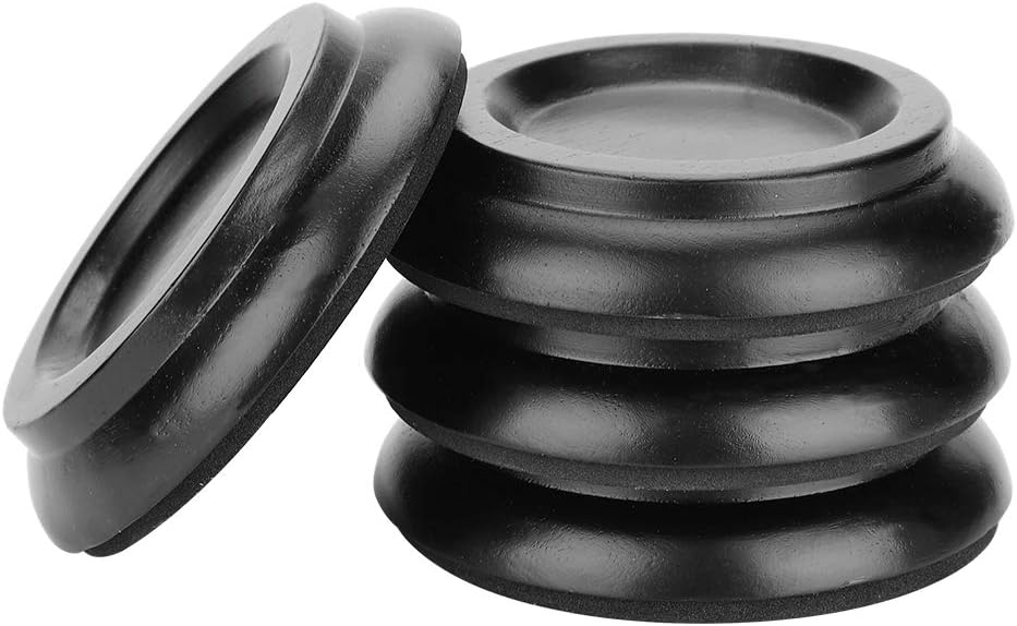 Klavierpolster – 4 Stück – Buche Und Eva – Rutschfest – Bodenschutz Und Vibrationsdämpfung – 10 Cm, Schwarzbraunes Holz