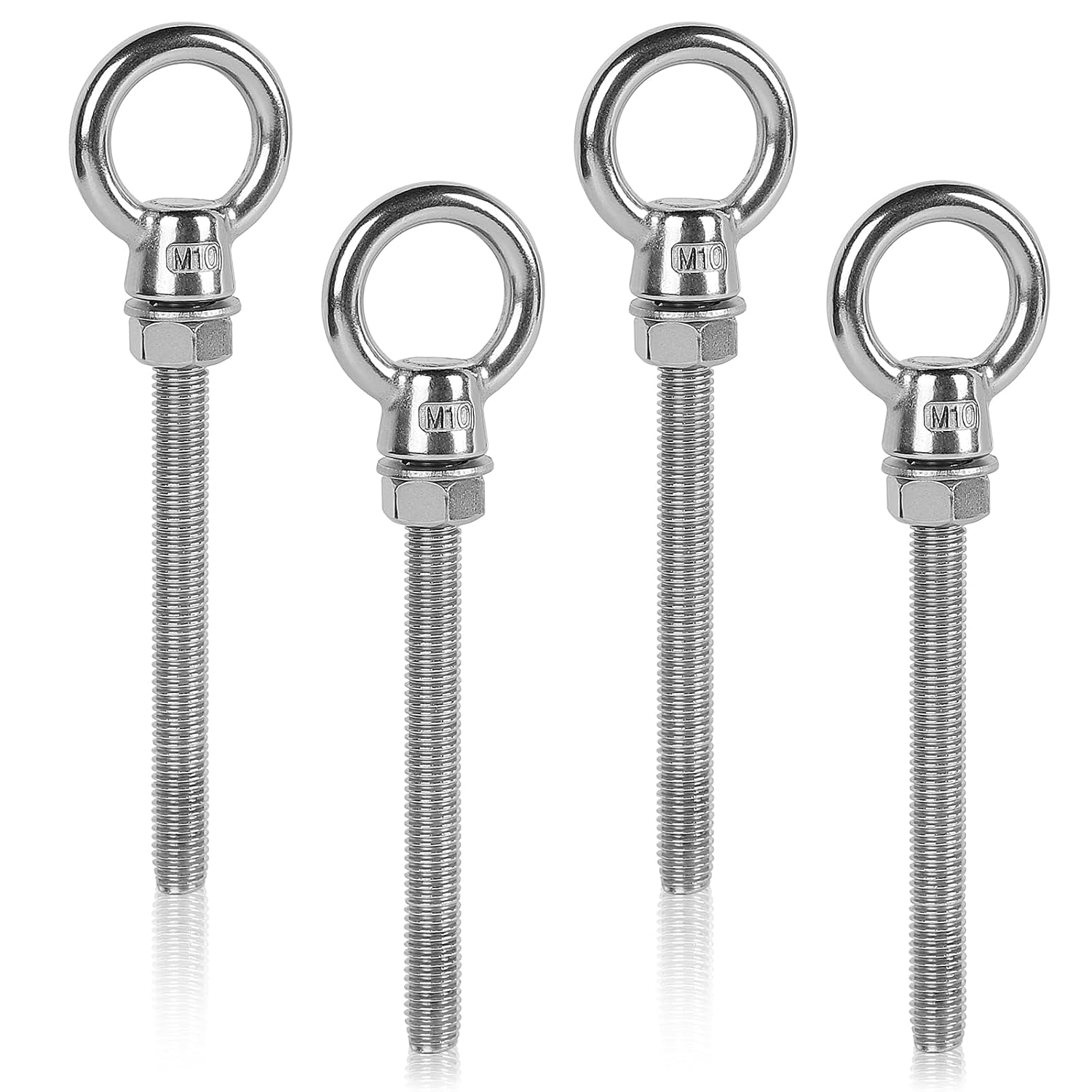 M10 Augenschraube – 4er-pack – Edelstahl 304 – Hochleistungsbefestigung – Für Außen- Und Industrieanwendungen – 100 Mm