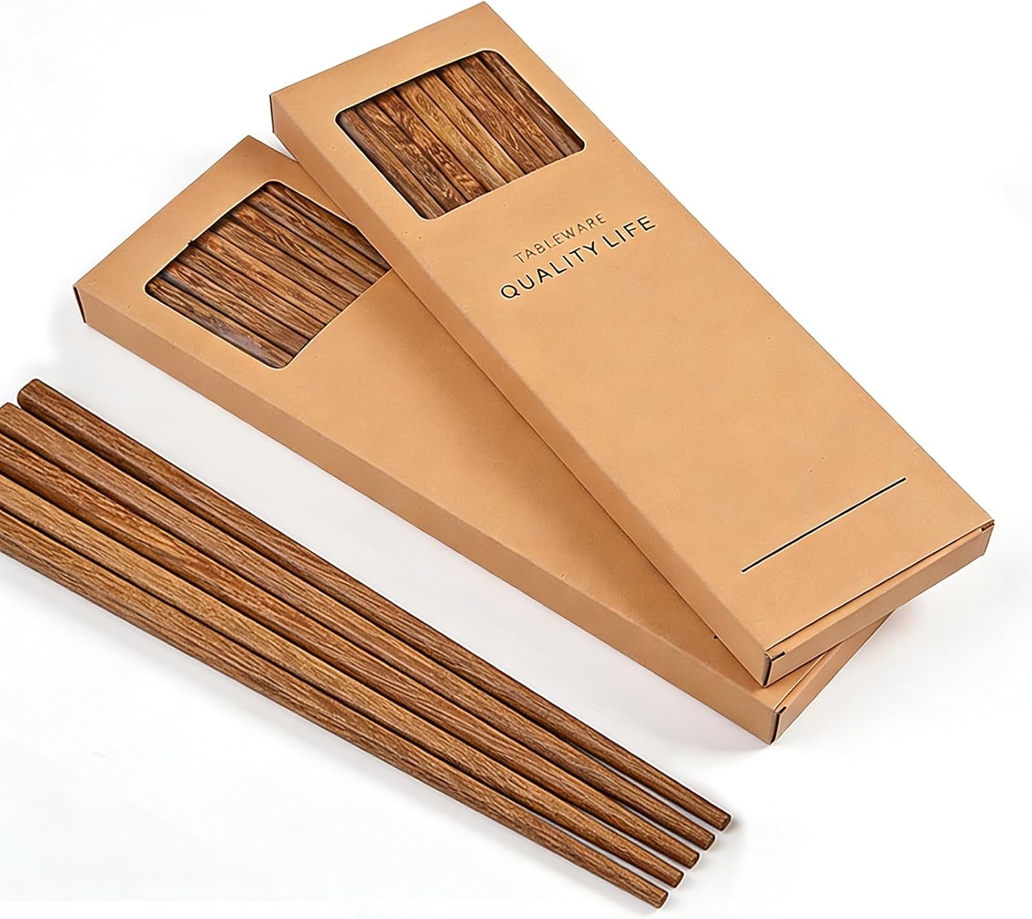 Essstäbchen – 20er-set – Naturholz – Rutschfest – Für Reis Und Nudeln – 24 Cm