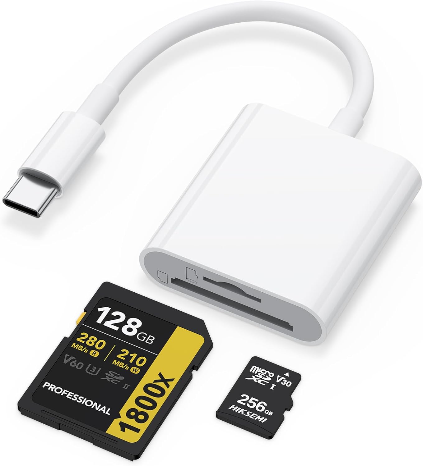 Usb-c-speicherkartenleser – 3-in-1 – Aluminium – Sd, Tf, Usb – Iphone 17, 16, 15 Pro Max