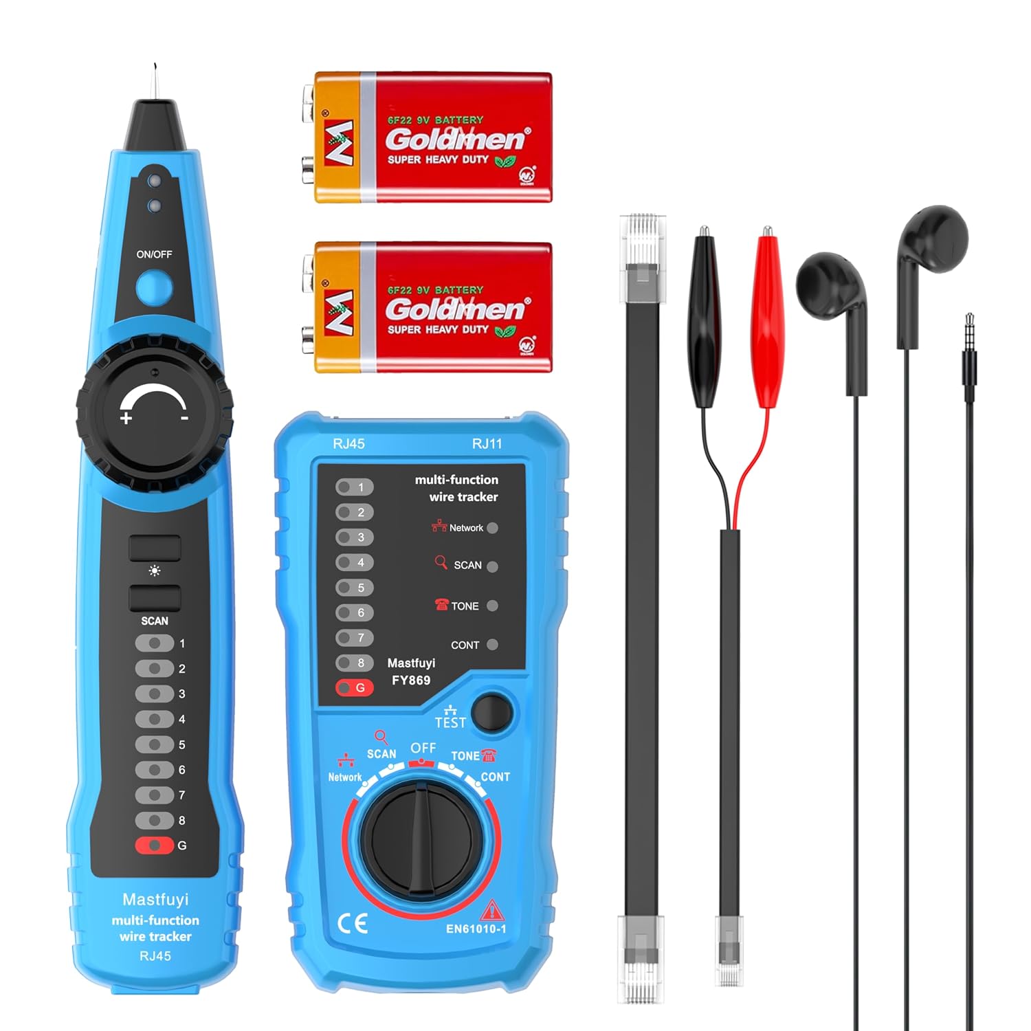 Netzwerkkabeltester – 1 Stück – Abs-kunststoff – Rj11/rj45-kabelsucher – Cat5/cat6-lan-wartung – Schwarz