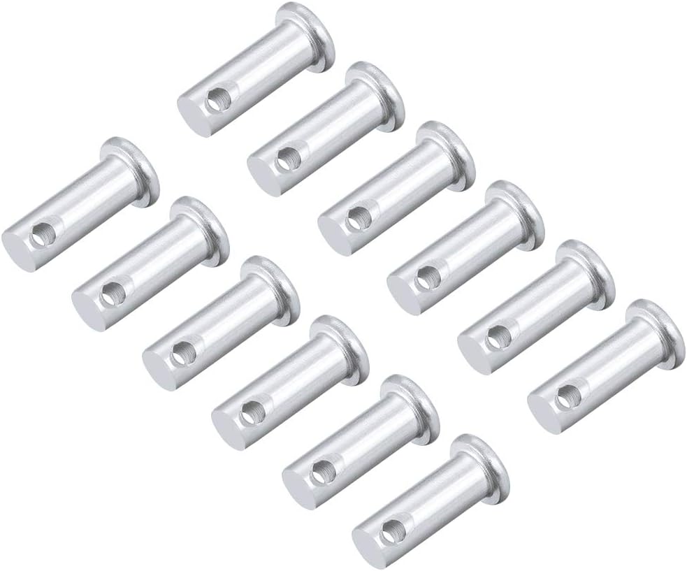Scharnierbolzen – 12 Stück – Verzinkter Stahl – Flachkopf, Einzelloch – Für Tore Und Möbel – 8 Mm X 20 Mm