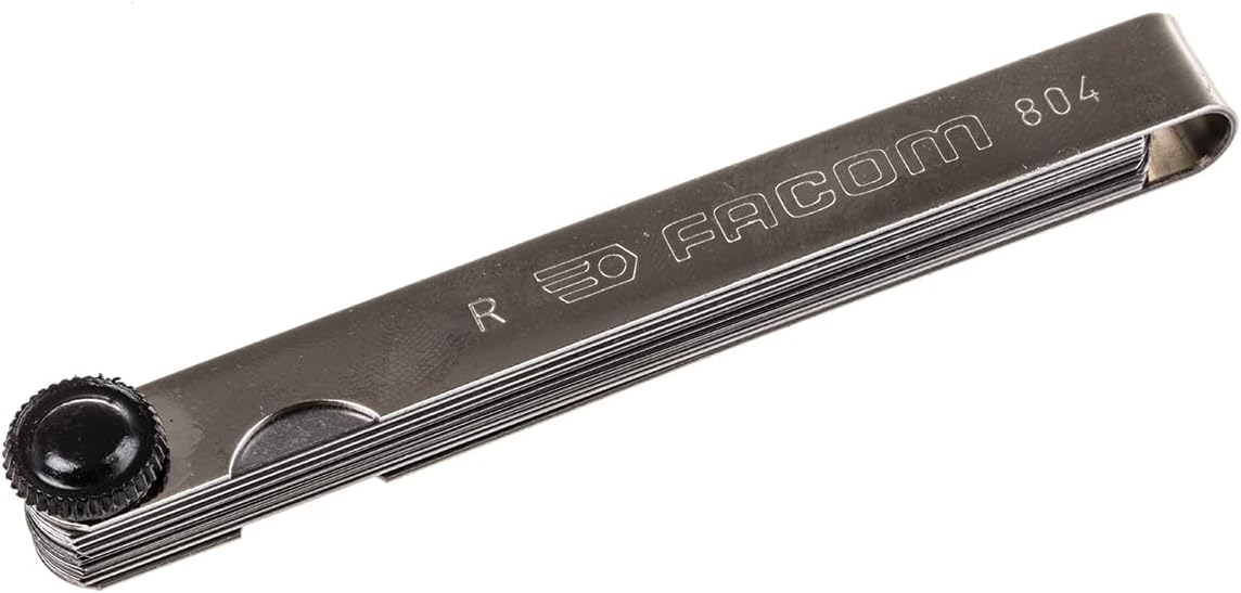 Dickenmessgerät – 19 Blatt – Vernickeltes Metall – Messbereich 0,04 Bis 1 Mm – Automobil- Und Industrieanwendungen – 90 Mm