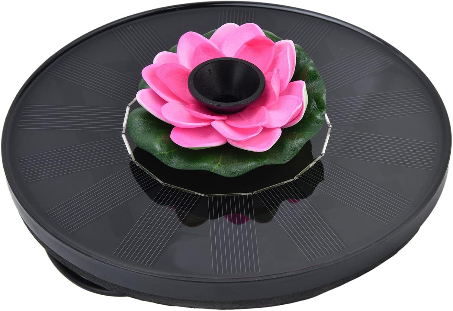Solarbrunnenpumpe – 1 Stück – Rosa Kunststoff – 4 Wasserstrahlen – Gartenteich-vogeltränke – Kompakte Schwimmende Pumpe