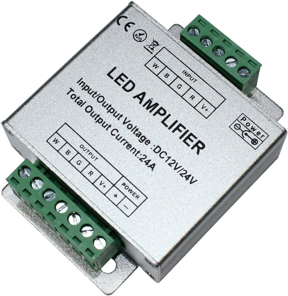5-poliger Rgbw-signalverstärker – 12–24 V, 576 W – Kompaktes Gehäuse – Für Led-streifen