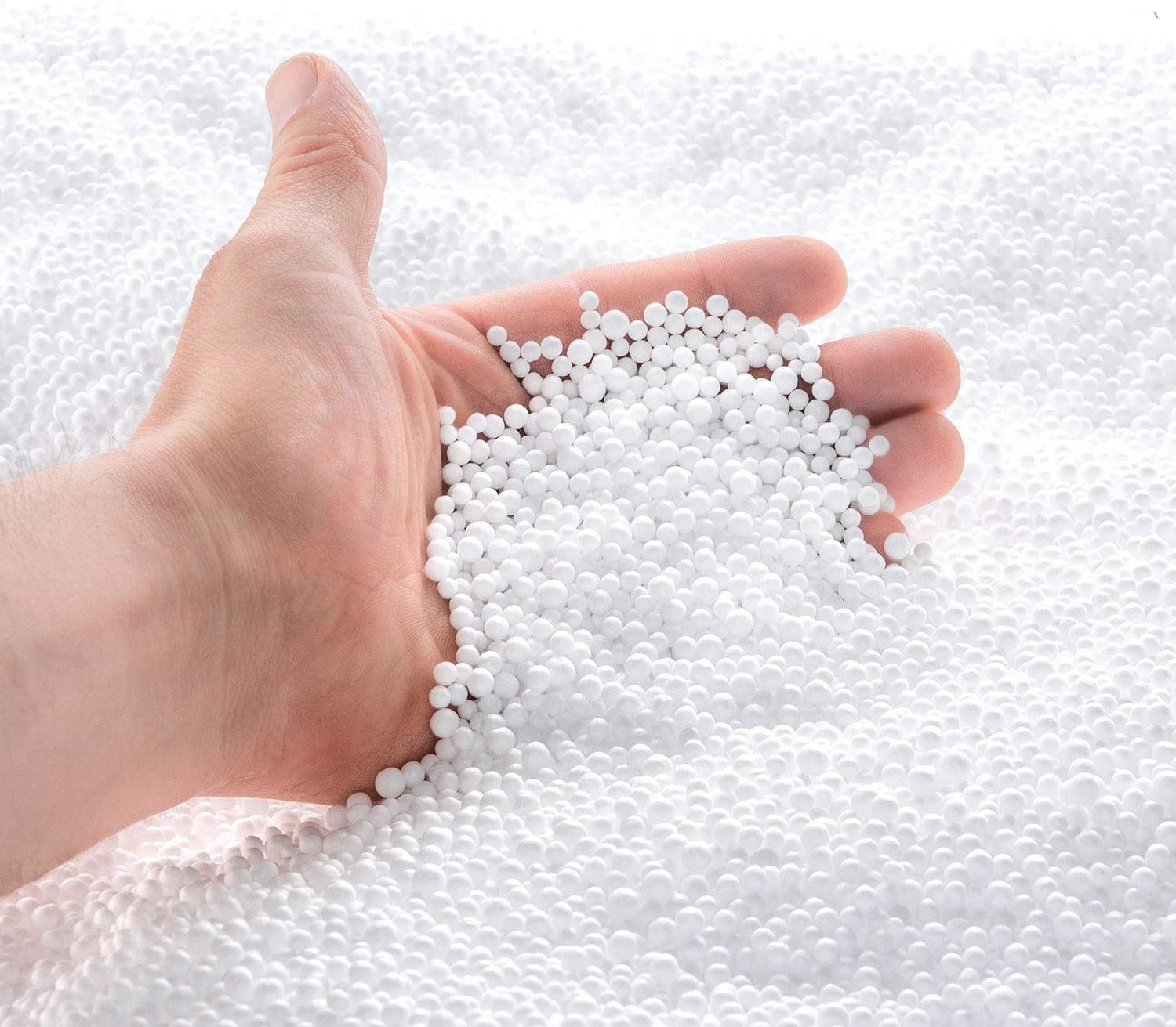 Eps-polystyrolkügelchen – 50 Liter – Premium-schaumstoff – Füllmaterial Für Taschen Und Poufs – Für Den Innenbereich – Durchmesser 1–3 Mm