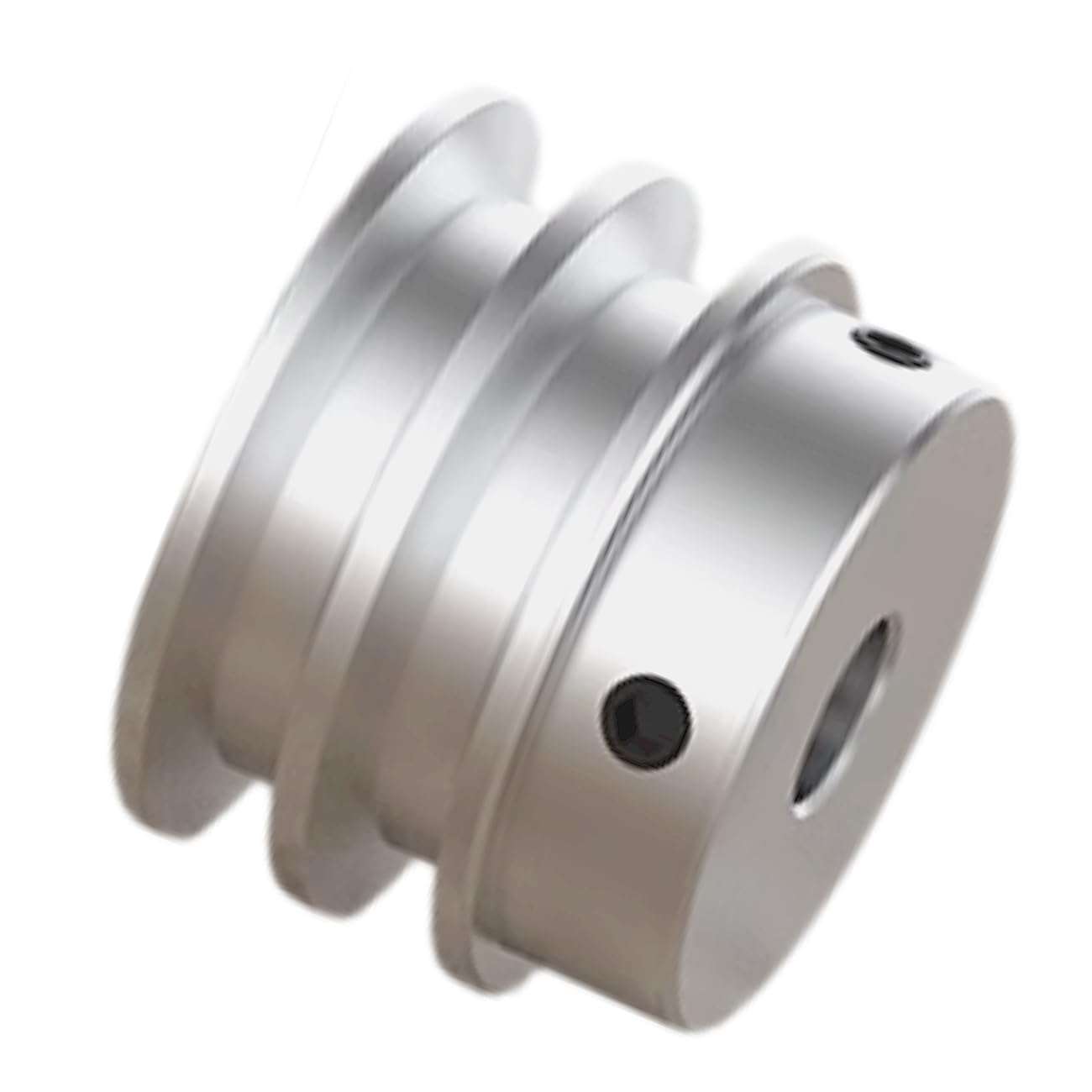 Aluminium-doppelriemenscheibe – 1 Stück – Robuste Legierung – Rundriemenantrieb – Bohrmaschine Und Motor – Ø 40 Mm Bohrung, 6 Mm
