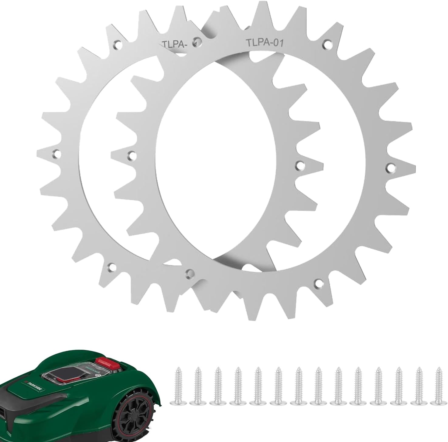 Rasenmäher-traktionsspikes – 2er-pack – Verzinkter Stahl – Verbesserter Halt An Hängen Und Bei Regen – Für Parkside-mähroboter – 212 Mm