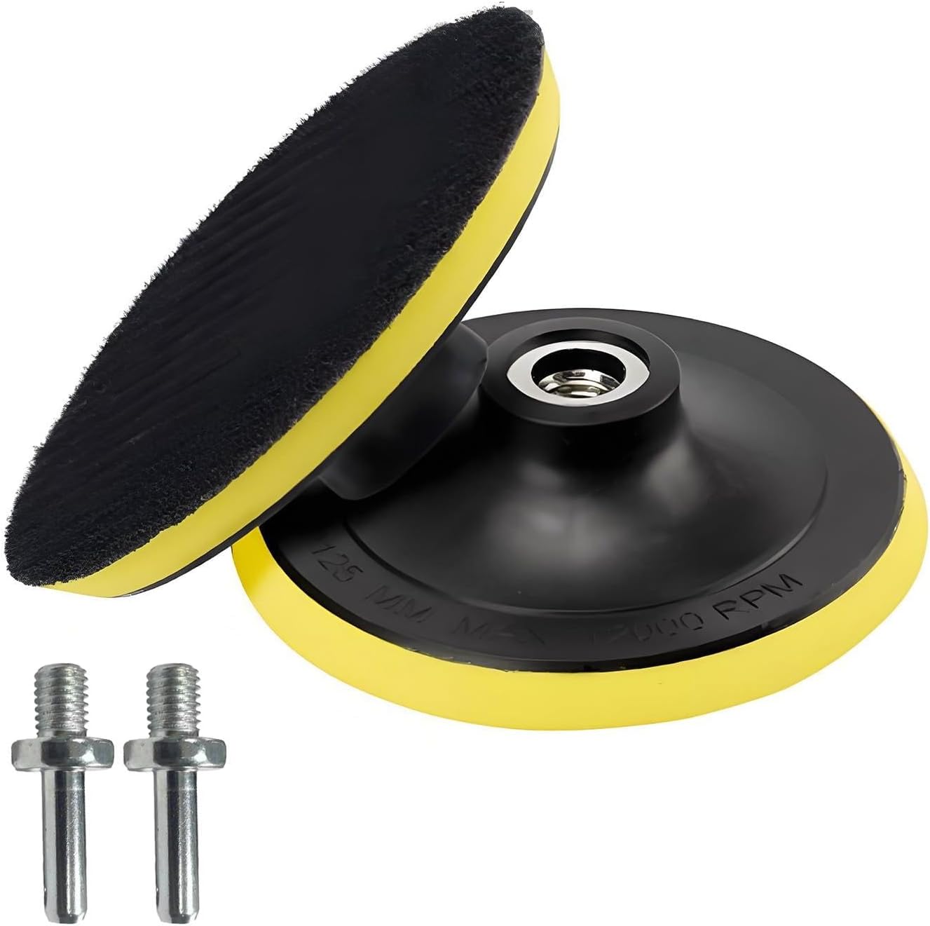 Set Mit 2 Schleifpads (125 Mm) – Robustes Pp – M14-gewinde Und Klettverschluss – Für Winkelschleifer Und Bohrmaschinen – Heimwerker Und Profis