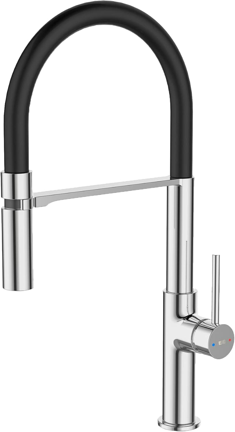 Küchenarmatur Mit Ausziehbrause – 1 Stück – Chrom Poliert – Schwenkbarer Auslauf Und Einfache Montage – Moderne Küche – Chrom-finish