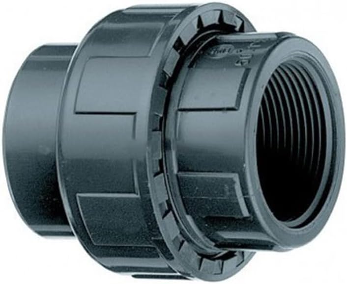 Pvc-mischverschraubung – 1 Stück – Grau Pn16 – Wasserdichte Epdm-dichtung – Für Sanitär- Und Bewässerungsanlagen – Ø50 X 1 1/2