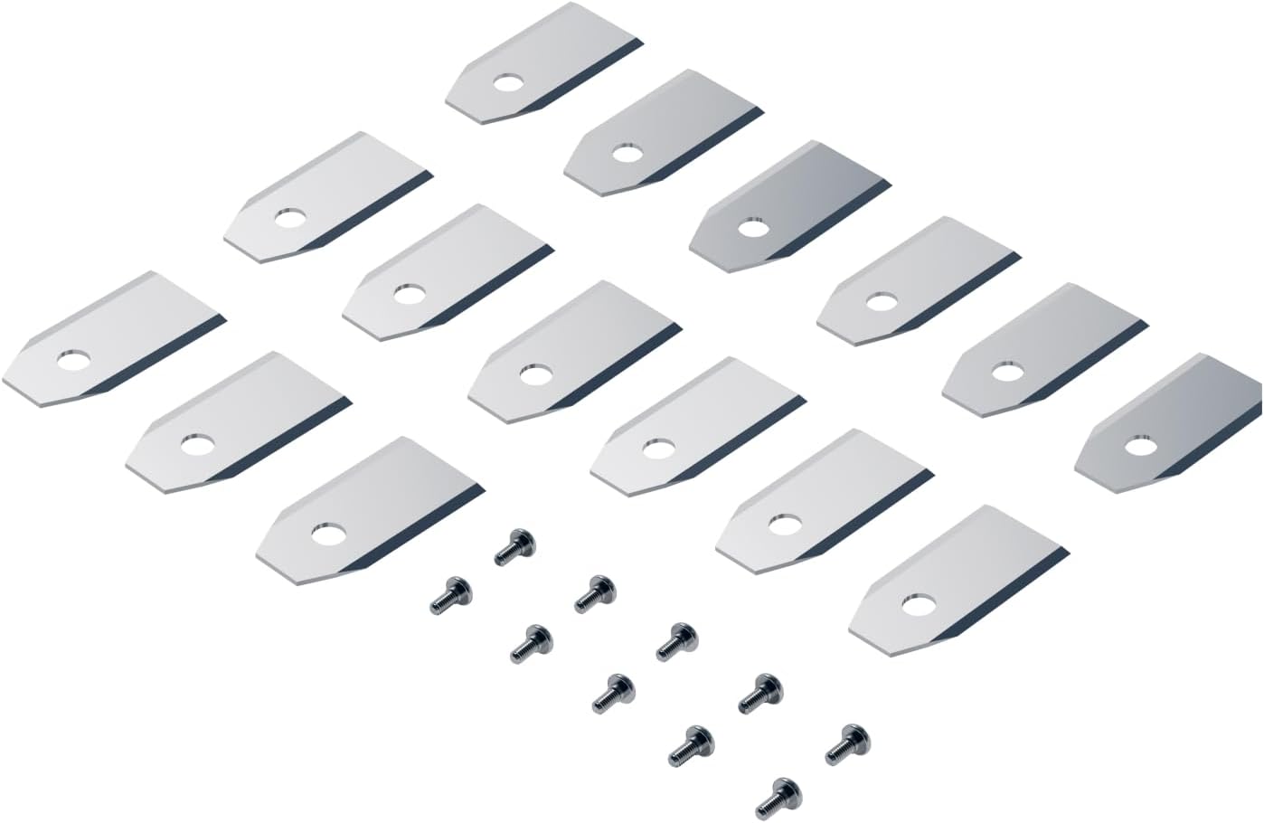 Ersatzmesser – 15er-pack – Edelstahl – Präziser Und Langlebiger Schnitt – Für Mähroboter Der Serien Genie Und Pion – 1,4 X 1,8 Cm