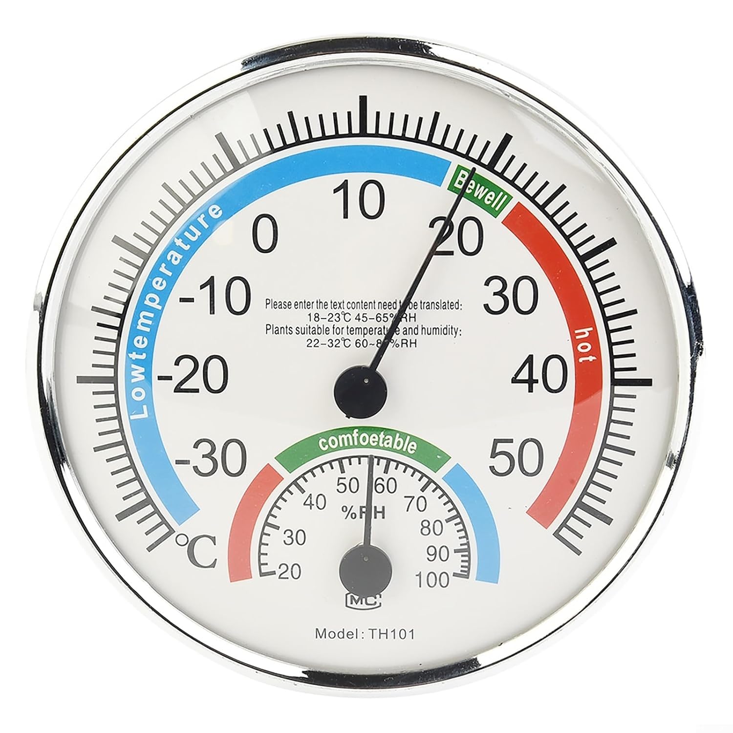 Analoges Thermo-hygrometer – 1 Stück – Weißes Abs – Misst Temperatur Und Luftfeuchtigkeit – Für Den Innen- Und Außenbereich Geeignet – Durchmesser 13 Cm