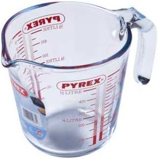 Messbecher – 1 Stück – Borosilikatglas – Temperaturbeständig – Für Küche Und Backen – 0,5 L Transparent