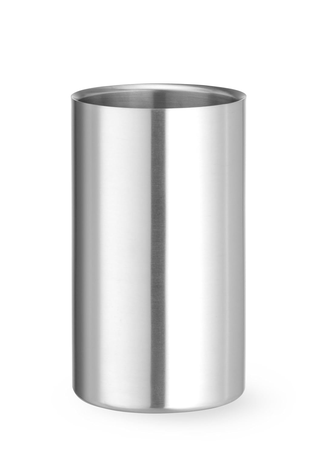 Flaschenkühler – 1 Stück – Doppelwandiger Edelstahl – Hält Getränke Ohne Eiswürfel Kalt – Für Vorspeisen Und Hauptgerichte – Ø 120 X 180 Mm
