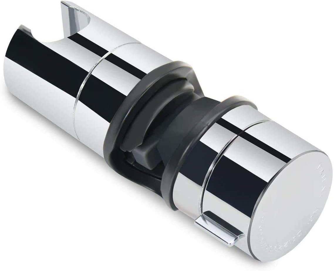 Verstellbarer Handbrausehalter – 1 Stück – Chrom-abs – 360° Drehbar Und Bohrfreie Montage – Für Runde Duschstangen Im Badezimmer – Durchmesser 18–25 Mm