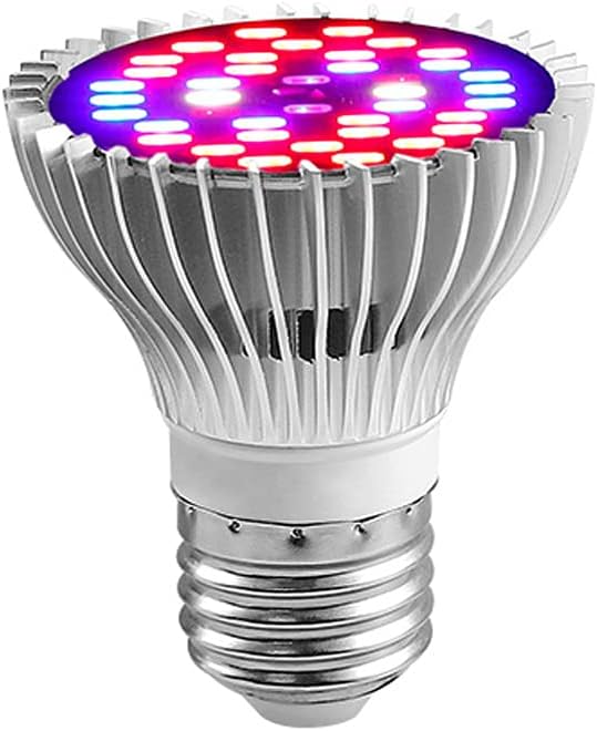 30-w-led-pflanzenlampe – 1 Stück – Aluminiumgehäuse, Vollspektrum – Hocheffiziente E27-fassung – Für Gewächshäuser Und Hydrokultur – Weißes Und Farbiges Licht