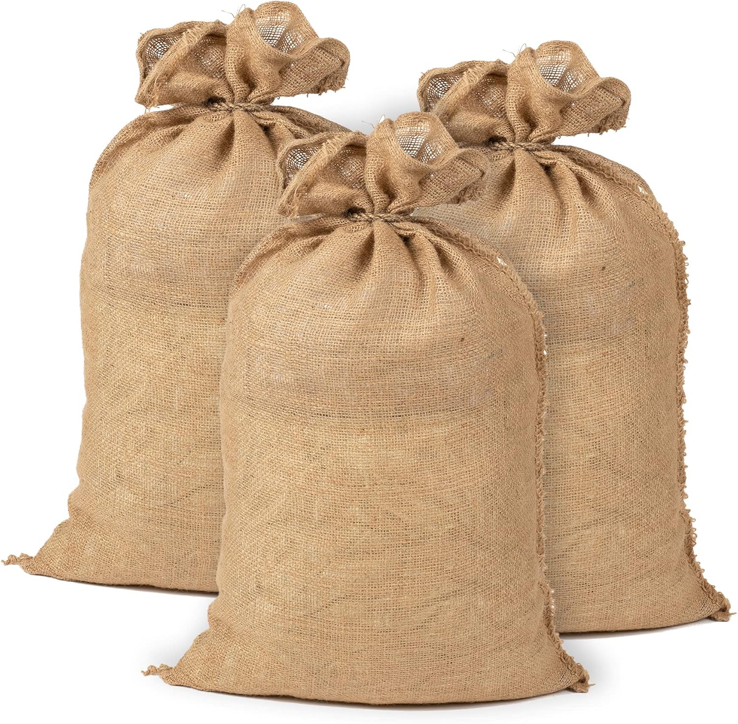 Jutesäcke – 3er-pack – Naturleinen – 25 Kg – Für Kartoffeln Und Gemüse – 51 X 81 Cm