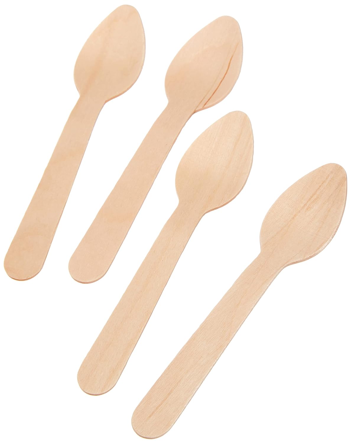 Teelöffel – 100 Stück – Naturholz – 11 Cm – Hitzebeständig Und Kältebeständig – Picknick- Und Partyzubehör