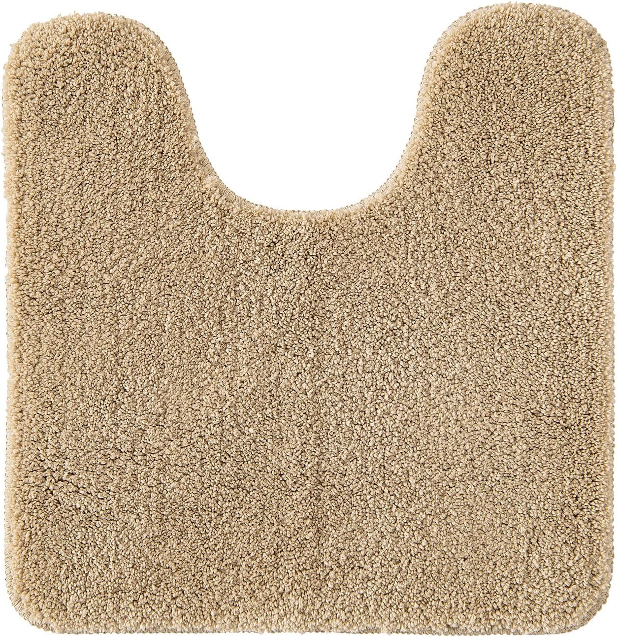 U-förmige Wc-matte – 1 Stück – Weiche, Beige Mikrofaser – Saugfähig Und Rutschfest – Für Moderne Badezimmer – 45 X 45 Cm