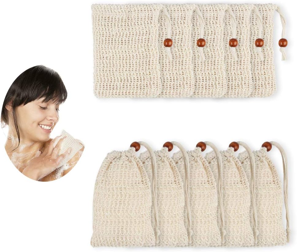 Sisalseifenbeutel – 10er-pack – Bio-naturfaser – Peeling- Und Schaumbildung – Für Dusche Und Bad – 14 X 9 Cm