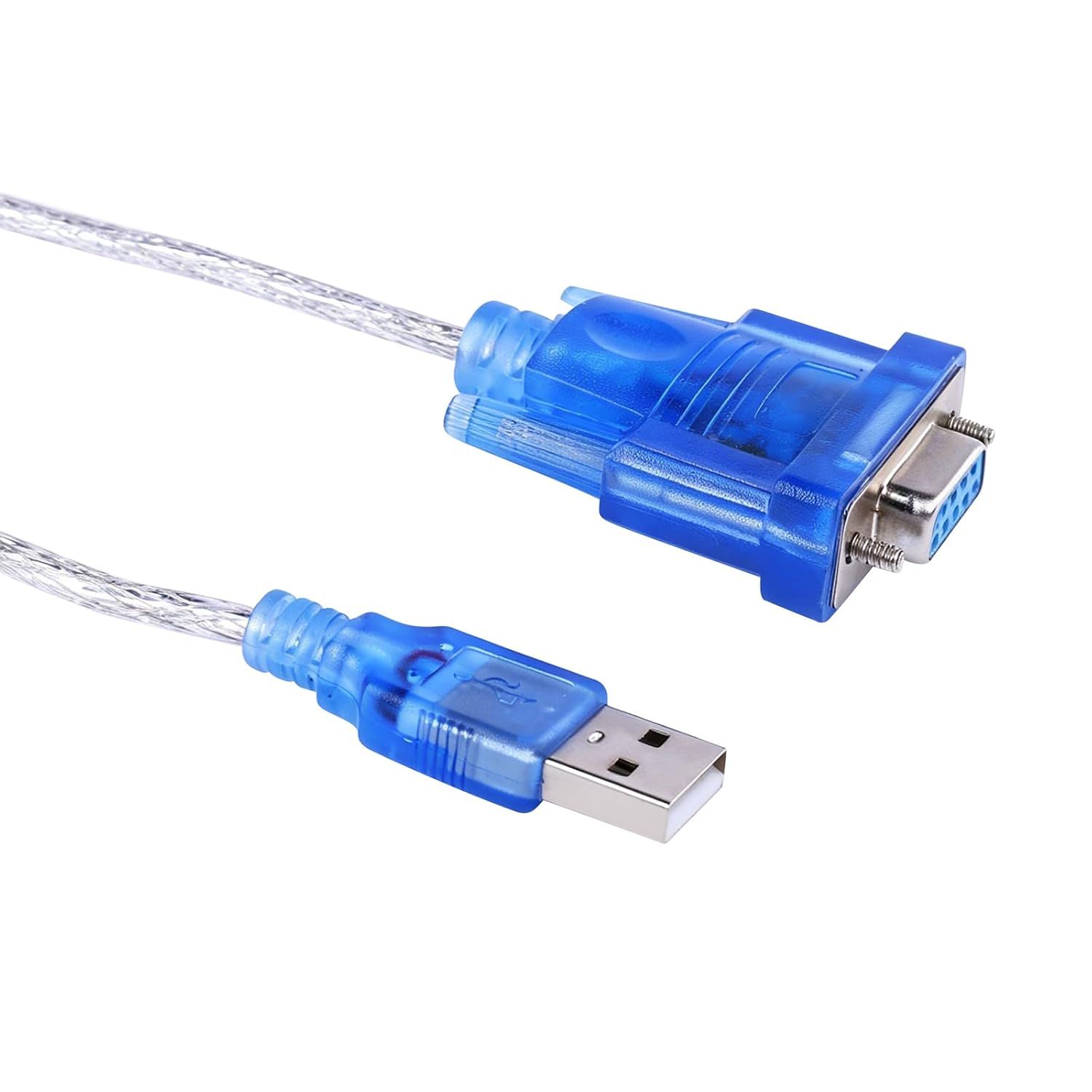 Usb-zu-rs232-adapterkabel – 1 Stück – Pvc – Db9-buchse – Für Pc Und Industrielle Anwendungen – 3 Meter – Blau