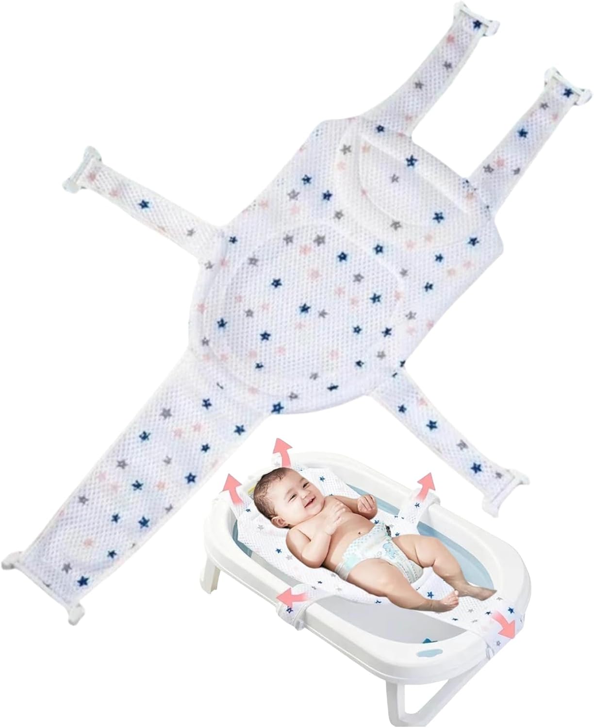 Babybadewannensitz – 1 Stück – Weicher Schaumstoff – Universelle, Rutschfeste Unterstützung – Für Kinderbadewannen – Blau