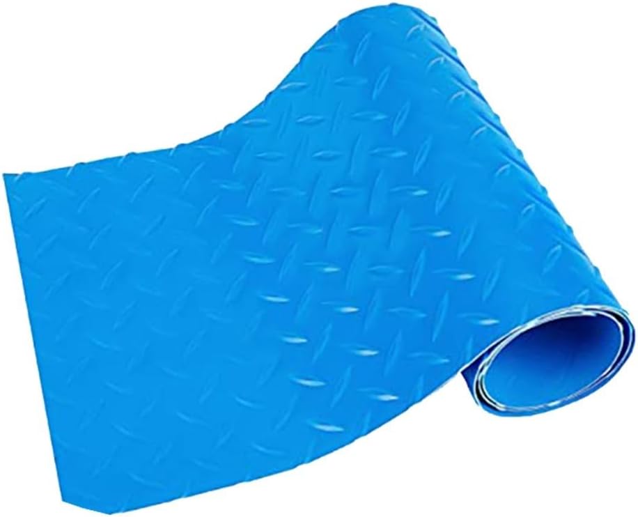 Schutzmatte Für Schwimmbadleitern – 1 Stück – Blaues, Geriffeltes Gummi – Rutschfest Und Schützend – Für Aufstell- Und Hallenbäder – 60 X 23 Cm