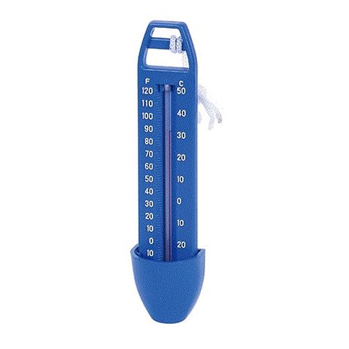 Schwimmendes Poolthermometer – 1 Stück – Robustes Blaues Plastik – Doppelskala (°c Und °f) – Für Pools Und Whirlpools – Durchmesser 13 Cm