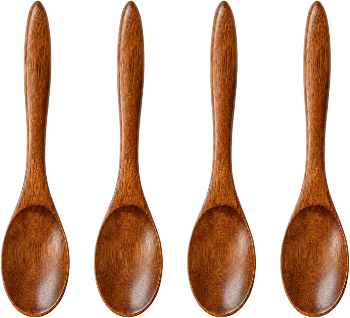 Holzlöffel – 4er-set – Küchenaccessoire – Für Honig Und Kaffee – Glatte Oberfläche – Handgefertigt