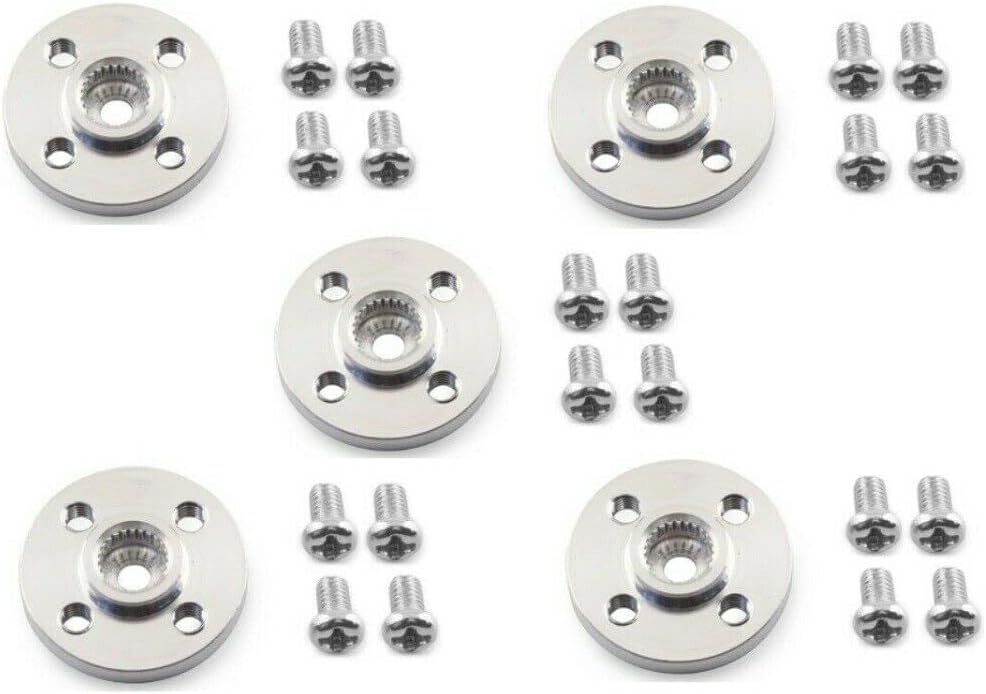 Servoscheibe Aus Aluminium, 25 Zähne – 5er-pack – Für Diy-robotikprojekte – M3-bohrung – 20 Mm Durchmesser
