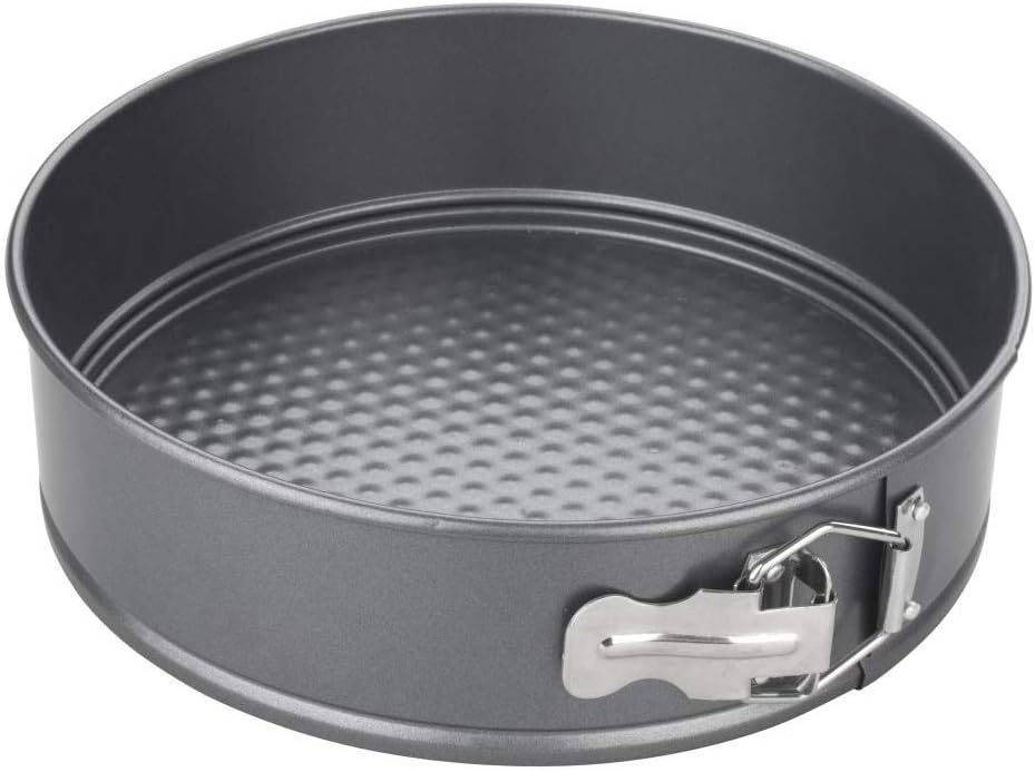 Runde Kuchenform – 1 Stück – Grauer Kohlenstoffstahl – Herausnehmbarer Antihaftboden – Zum Backen Und Einfrieren – 20 Cm