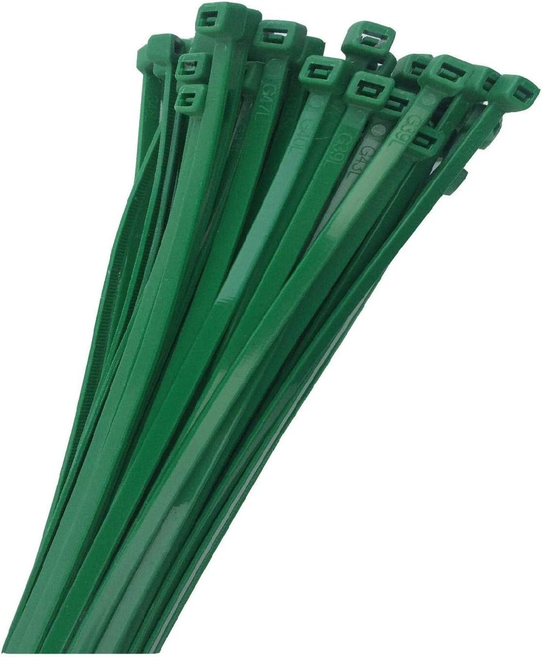 Kabelbinder – 50 Stück – Grünes Nylon – 2,5 X 100 Mm – Bruchfestigkeit 8,2 Kg – Für Den Innen- Und Außenbereich Geeignet