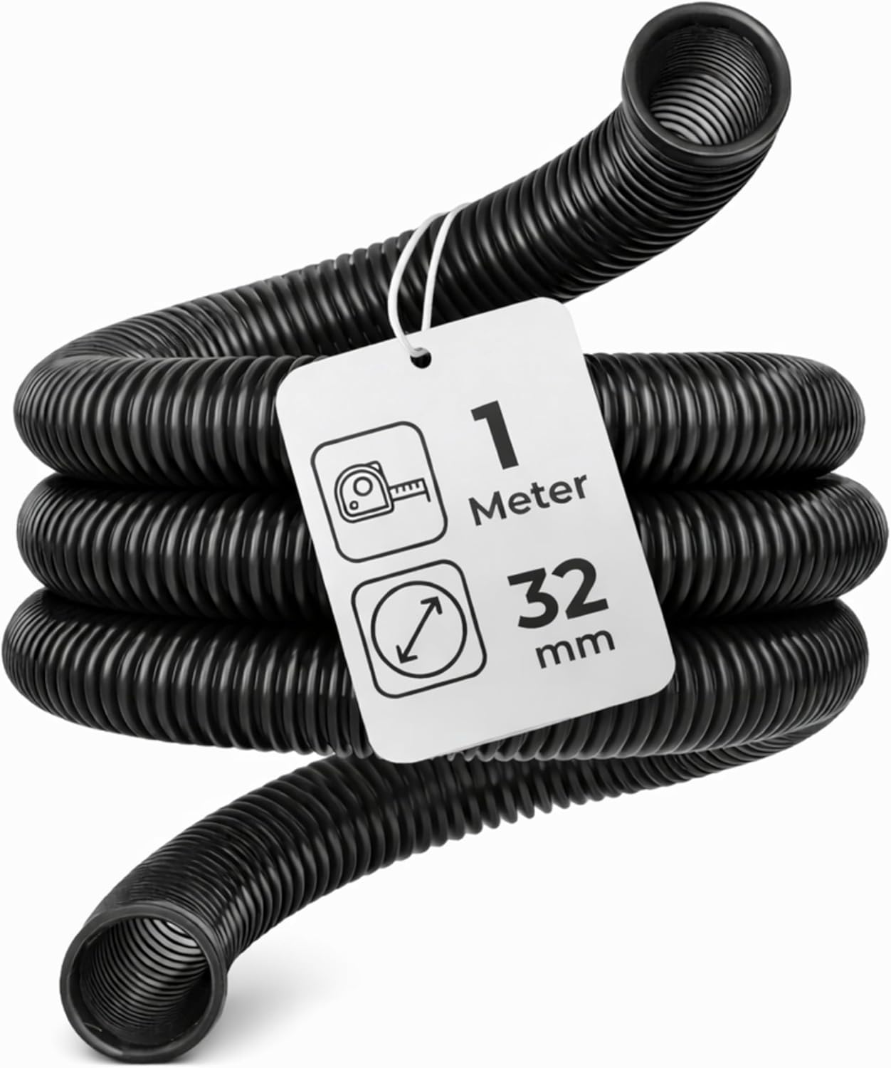 Dn32 Saugschlauch – 1 Meter – 32 Mm Innendurchmesser – Robuster, Flexibler Schlauch Für Nass- Und Trockensauger – Werkstatt
