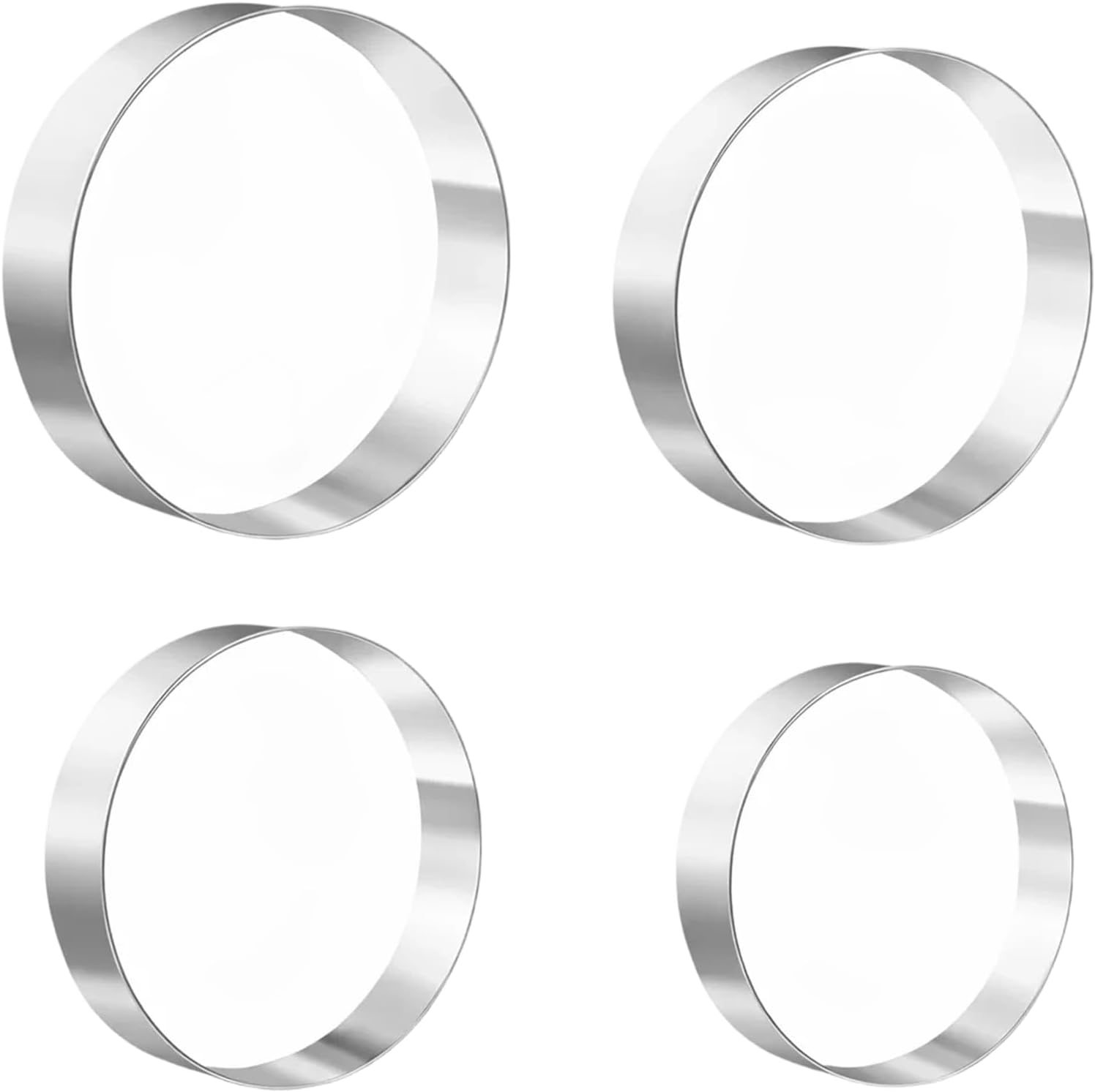 Runde Ausstechformen – 4er-set – Edelstahl – Präzises Ausstechen – Für Gebäck Und Kekse – 4 Größen