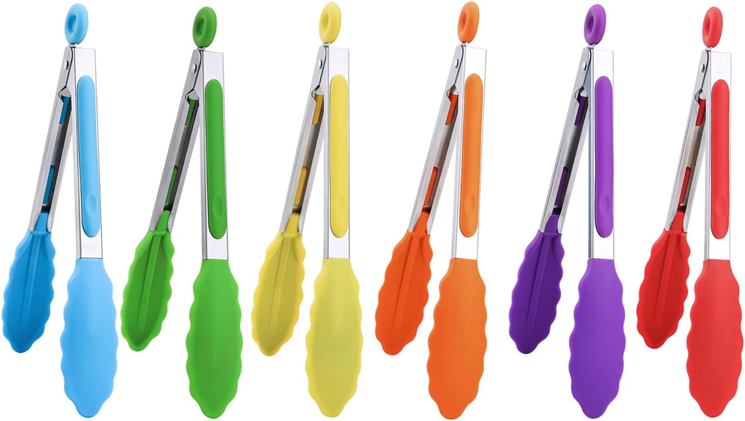 Silikonzangen – 3er-set – 17,8 Cm – Hitzebeständig – Für Küche Und Grill