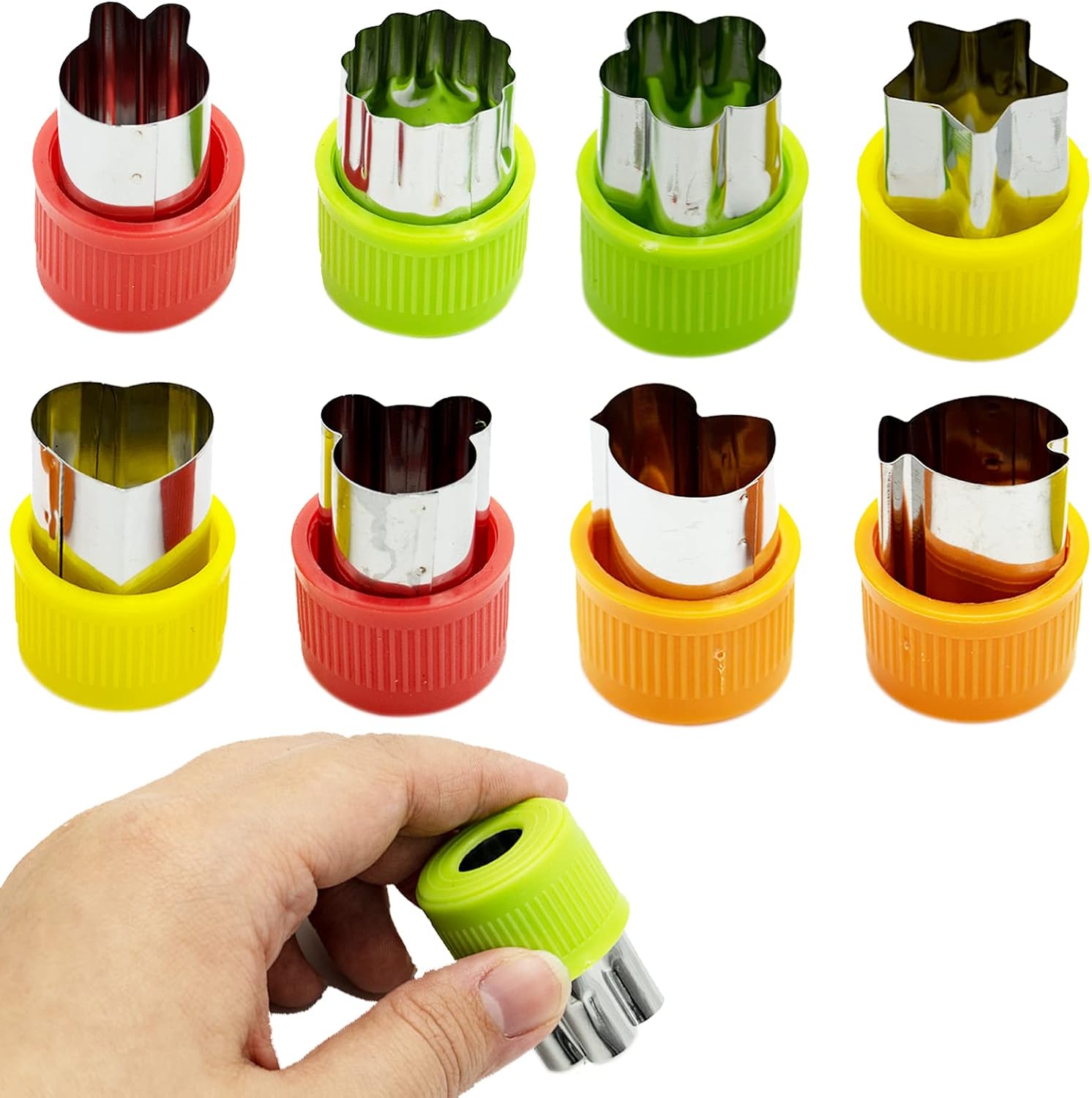 Ausstechformen-set – 8-teilig – Edelstahl – Verschiedene Formen – Kinderküche – 2,5 Cm