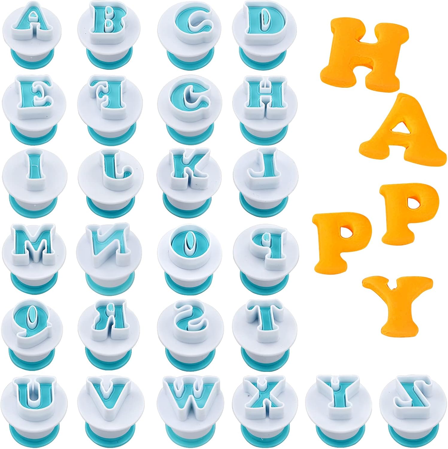 Alphabet-ausstechformen – 26er-set – Abs-kunststoff – Buchstaben A–z – 3,2 Cm