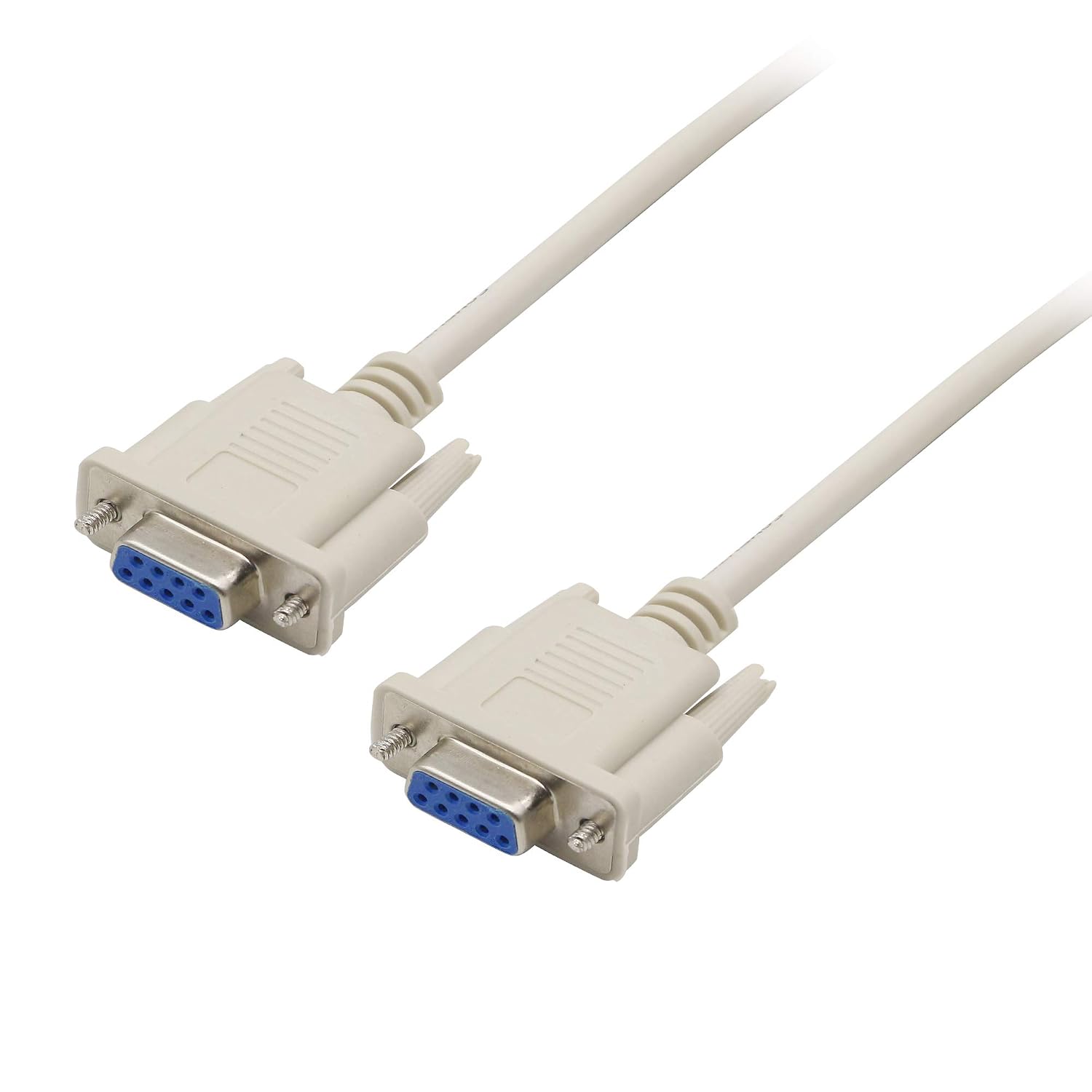 Rs232-seriellkabel – 1 Stück – Pvc- Und Vernickelte Stecker – Db9-buchse (verlängerung) – Computer Und Drucker – 140 Cm