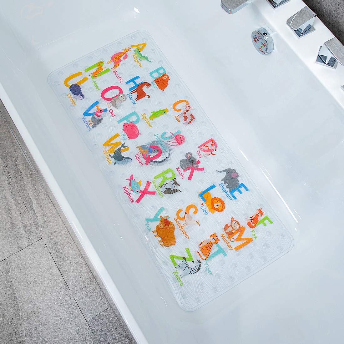Rutschfeste Duschmatte – 1 Stück – Weiches Pvc – Starke Saugnäpfe – Sicherheit Für Familie Und Kinder – 90 X 40 Cm