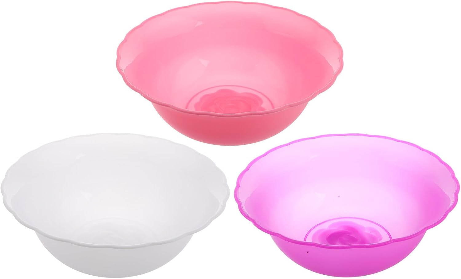 Set Mit 3 Runden Kunststoffwaschbecken – Leichte, Mehrfarbige Becken Für Gesichtspflege Und Haushalt – Ideal Für Zuhause Und Salon – Kompakter Durchmesser