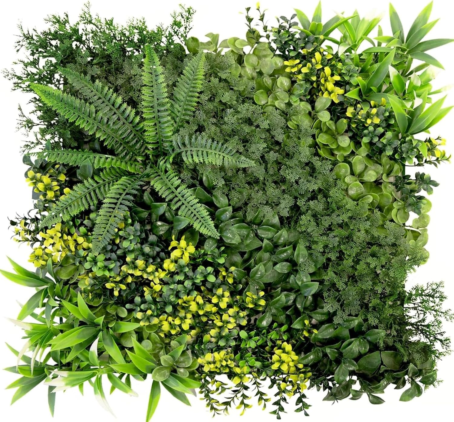 Künstliche Grüne Wand – 1 Paneel – Uv-beständiger Kunststoff – Realistische Innen-/außendekoration – Garten, Terrasse, Balkon – 50 X 50 Cm