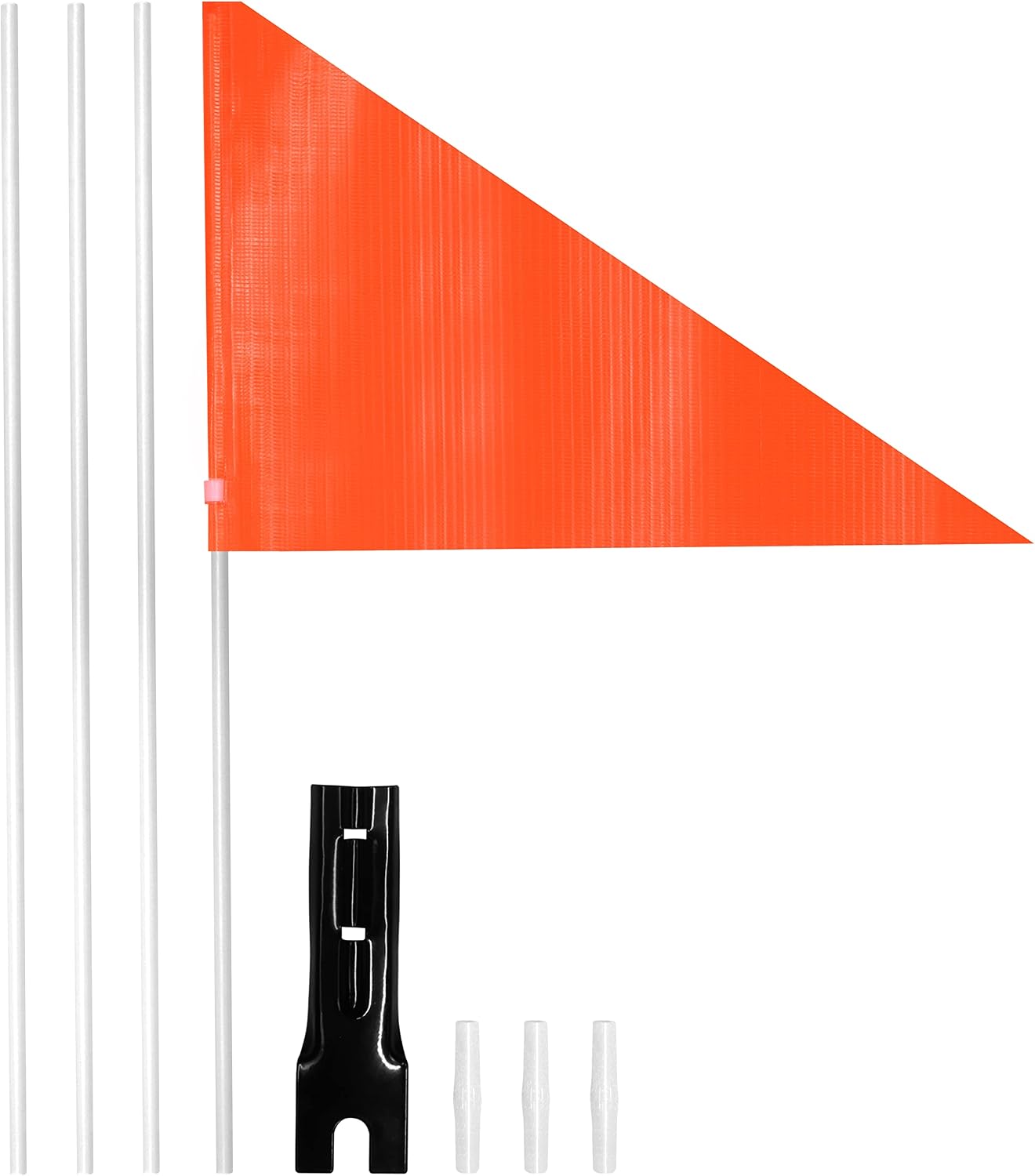 Fahrradsicherheitsfahne – 1,8 M – Fiberglas – Doppelseitig Orange – Kinder-/erwachsenenanhänger