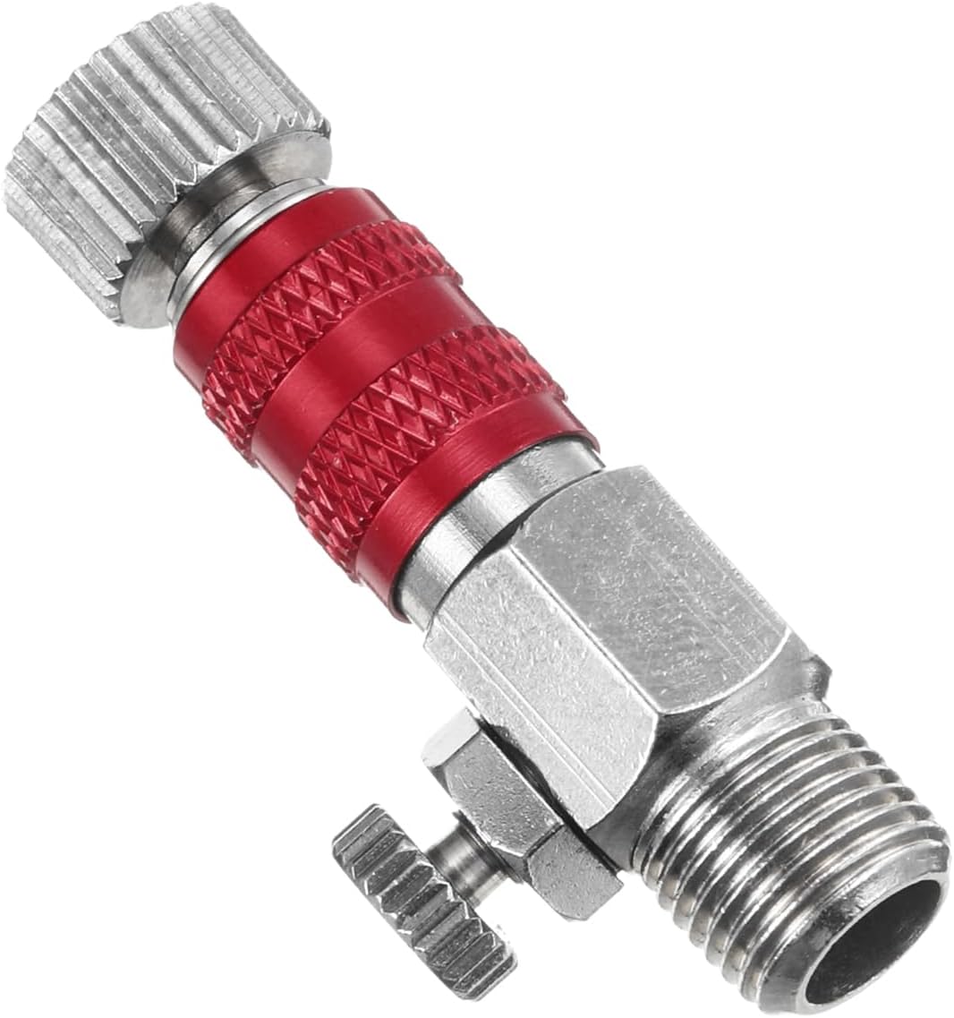 Airbrush-anschlussadapter – 1 Stück – Robustes Metall – Einstellbarer Luftstrom – Malen Und Basteln – Rot, 4,5 Cm