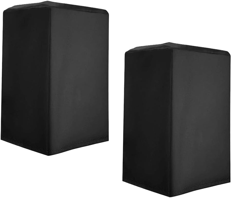 Lautsprecherabdeckung – 2er-pack – 210d Schwarz – Wasser- Und Staubdicht – Outdoor-soundsystem – 33 X 38 X 56 Cm