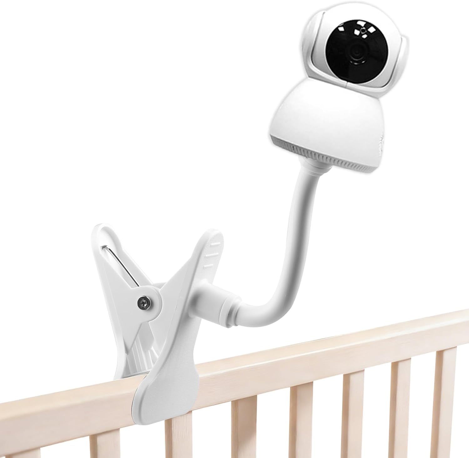 Universelle Babyphone-halterung – 1 Stück – Legierung Und Silikon – Bohrfreie Montage – Für Babybett Und Kinderzimmer – Schwarz