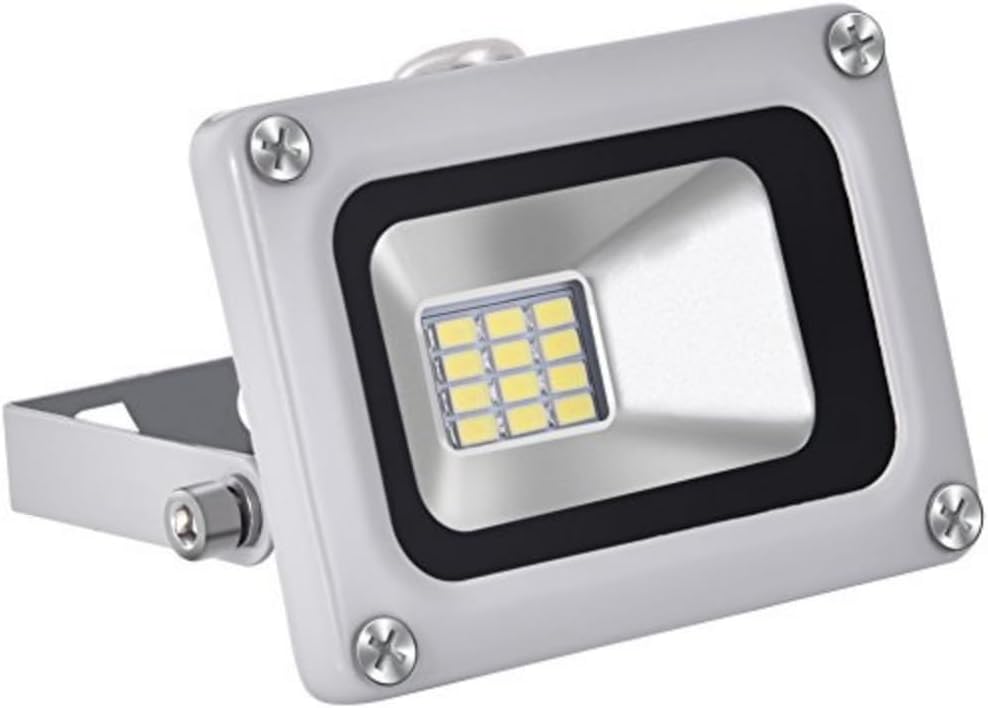 12v 10w Led-flutlicht Für Den Außenbereich – Ip65 Wasserdicht – Aluminium – 800 Lm Kaltweiß – Garten, Hof, Terrasse